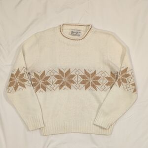 Vintage Cream Snowflake Sweater